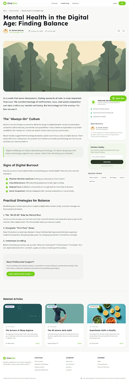 Person outdoors representing digital wellbeing